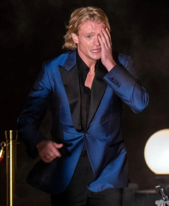 Tom Rhys Harries Clayface Blue Blazer - Image 3