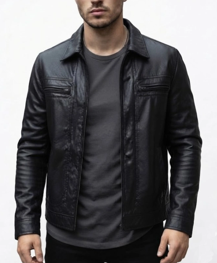 Tommy Power Origins S01 Charlie Mann Black Leather Jacket Sale