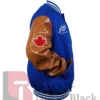 Toronto Blue Jays Blue And Brown Varsity Letterman Jacket