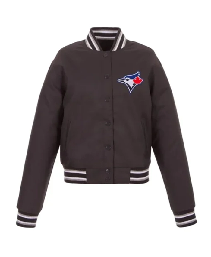 Toronto Blue Jays Charcoal Varsity Jacket
