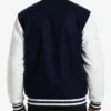 Toronto Blue Jays Logo Navy and White Varsity Jacket Men