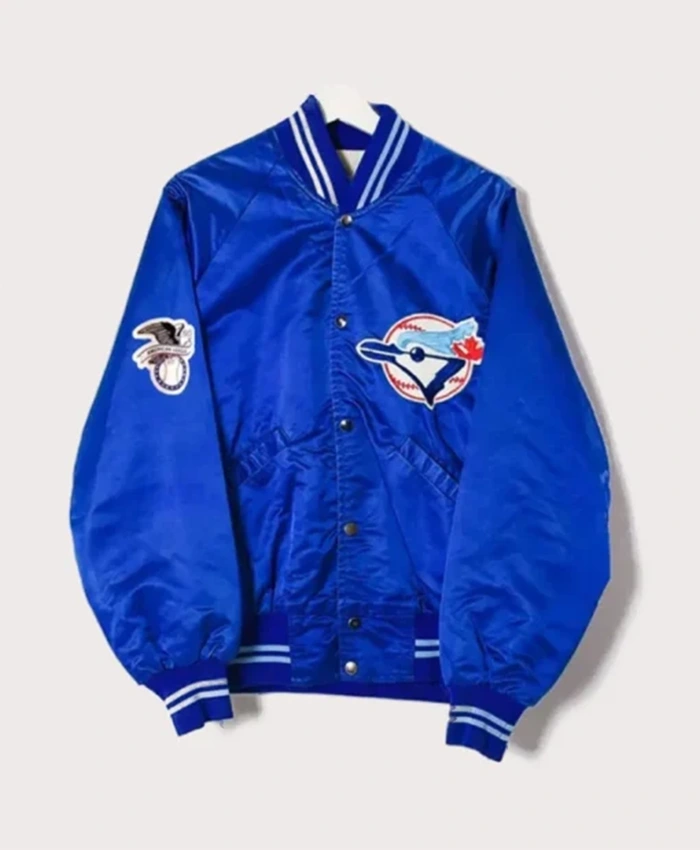 Toronto Blue Jays Retro 80s Blue Varsity Jacket