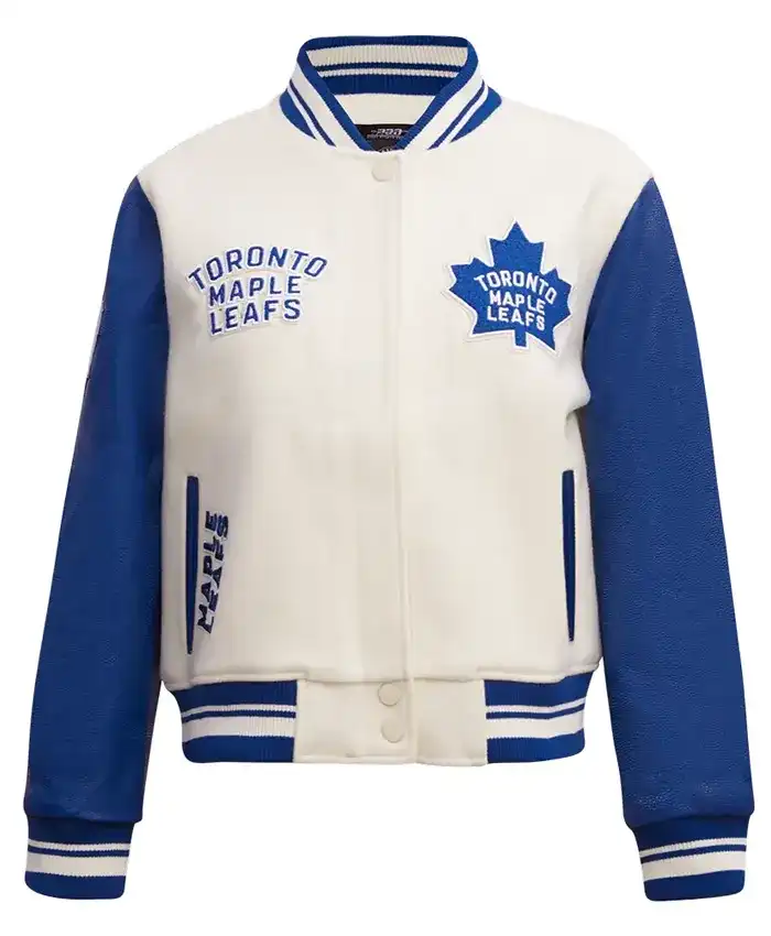 Toronto Maple Leafs Classic Wool And Leather Varsity Jacket