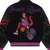 Toronto Raptors Black Letterman Bomber Jacket