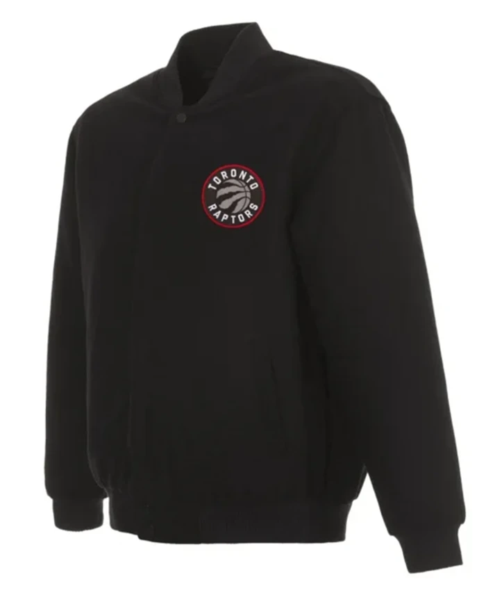 Toronto Raptors Black Letterman Varsity Jacket