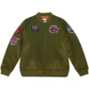 Toronto Raptors Flight Green Vintage Bomber Jacket