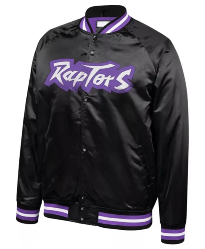 Toronto Raptors Hardwood Classics Throwback Wordmark Varsity Jacket
