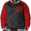 Toronto Raptors Lead Off Hitter Red And Black Varsity Jacket