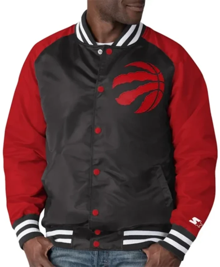 Toronto Raptors Lead Off Hitter Red And Black Varsity Jacket