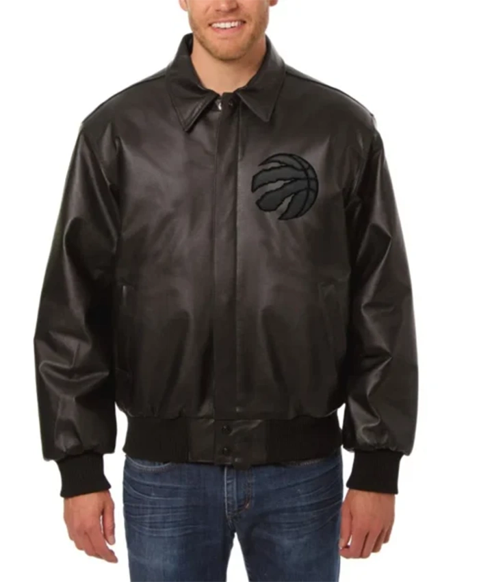 Toronto Raptors Leather Varsity Jacket