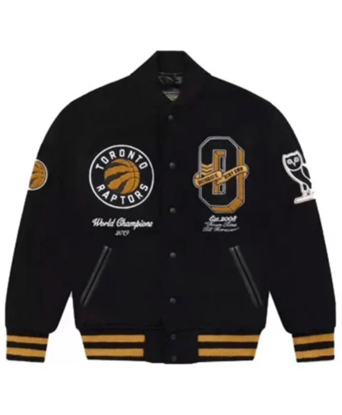 Toronto Raptors OVO Black Varsity Jacket