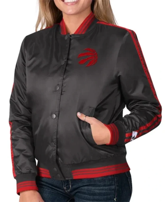 Toronto Raptors Overtime Black Varsity Jacket