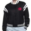 Toronto Raptors Printed Logo Black Varsity Jacket