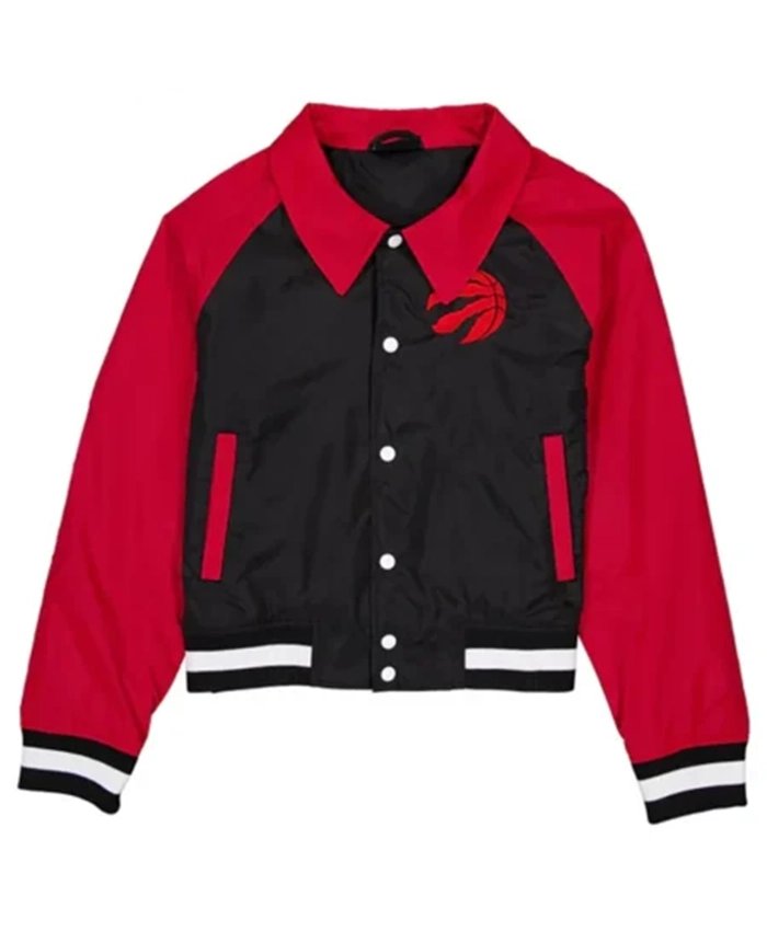 Toronto Raptors Red And Black Throwback Varsity Jacket