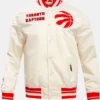 Toronto Raptors Retro OFF White Varsity Jacket