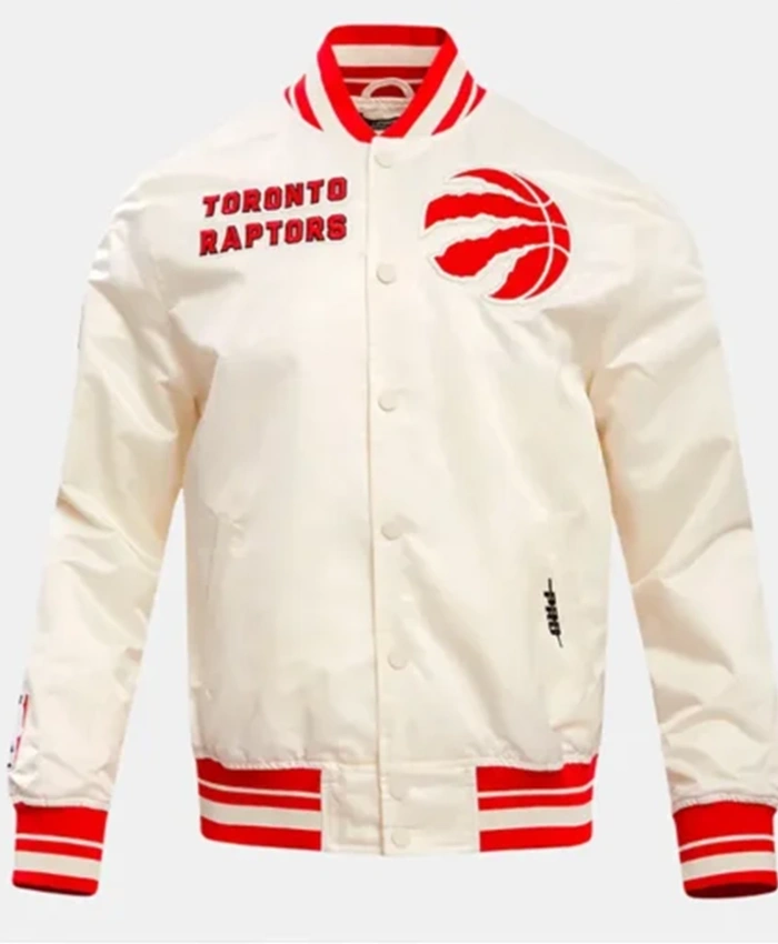 Toronto Raptors Retro OFF White Varsity Jacket
