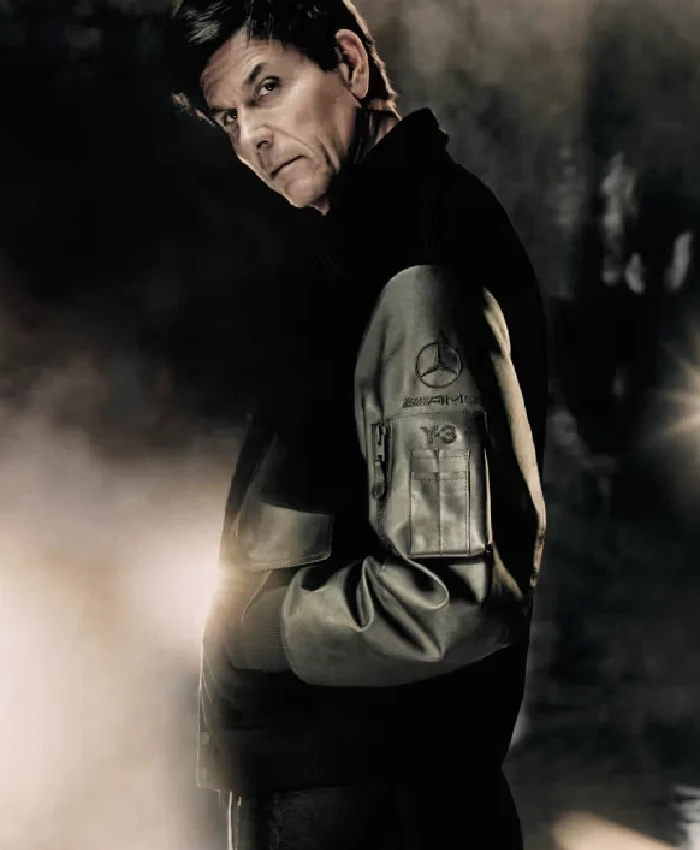 Toto Wolff 2026 Y 3 Mercedes F1 Black Leather Jacket