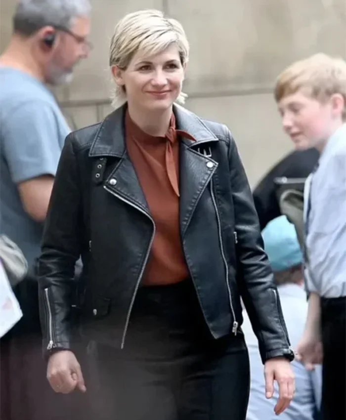 Toxic Town S01 Jodie Whittaker Black Leather Jacket