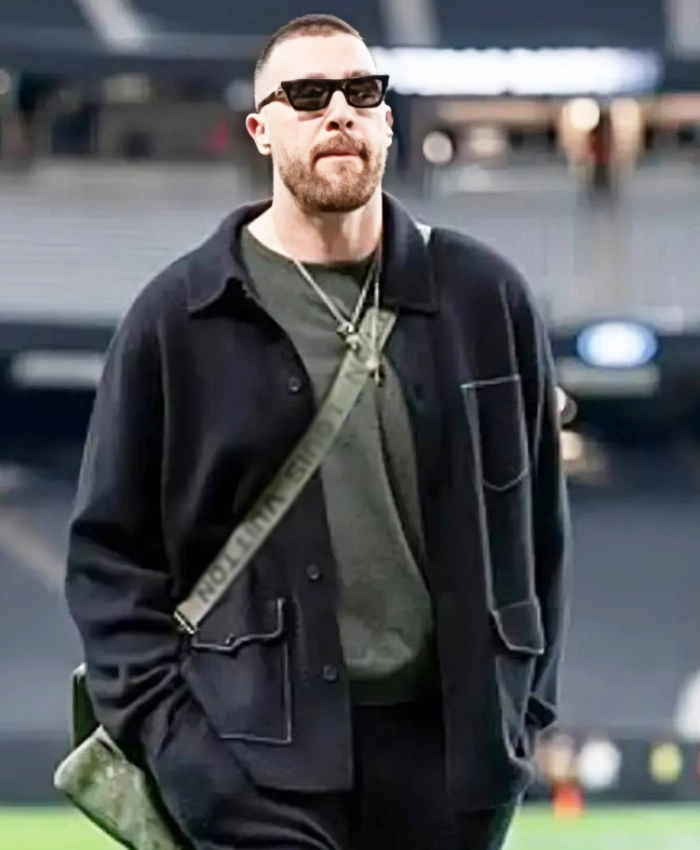 Travis Kelce 2026 Chiefs VS Raiders Industry Button Up Black Jacket