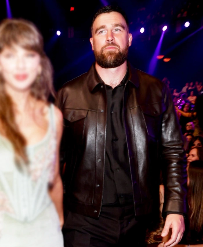 Travis Kelce 2026 IHeartRadio Music Award Black Leather Jacket