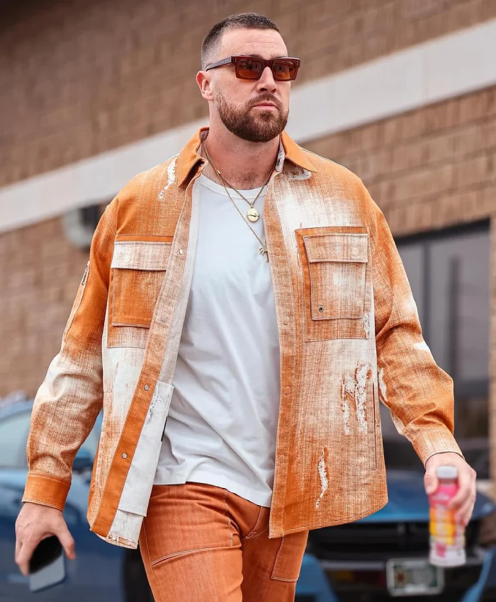 Travis Kelce Chiefs Orange Jacket