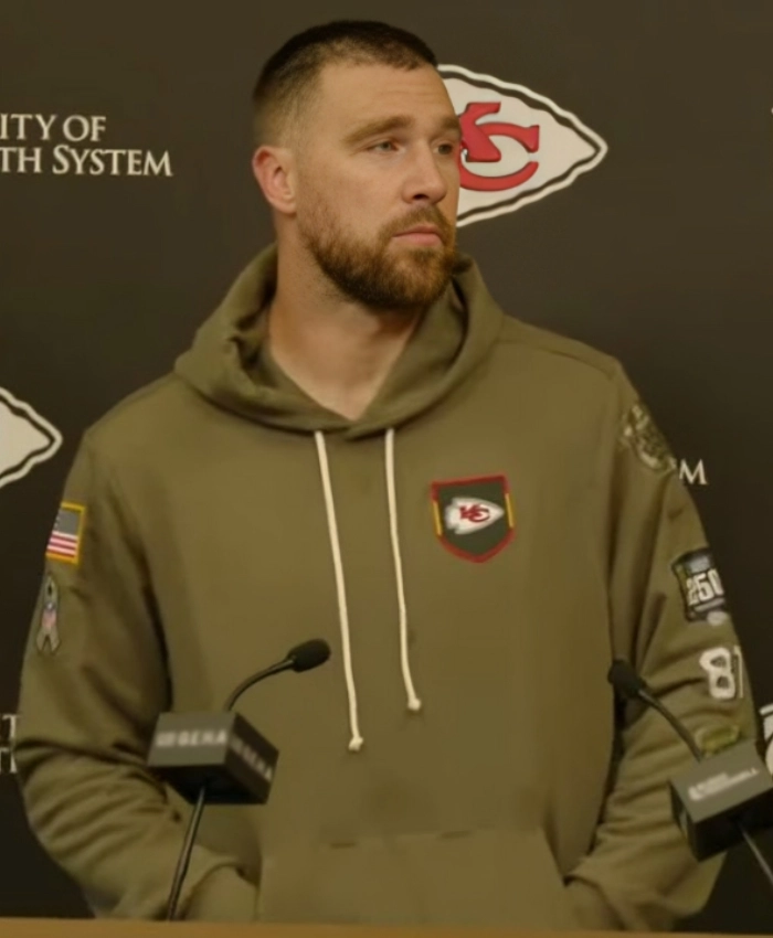 Travis Kelce Chiefs Salute To Service 2025 Pullover Hoodie