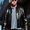 Travis Kelce Chiefs VS Raiders Black Leather Jacket
