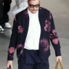 Travis Kelce Pink Flower Black Jacket