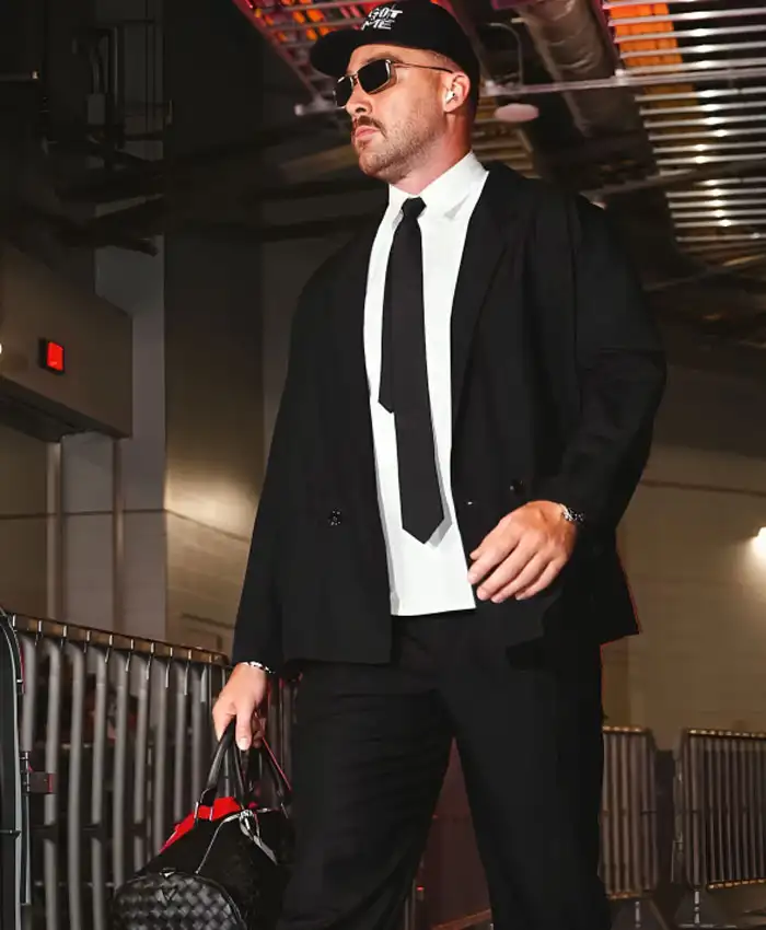 Travis Kelce Striking Black Blazer