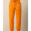 Trendy Smiley Face Graphic Orange Tracksuit Trouser For Men And Women