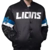 Triple Option Detroit Lions Full Snap Varsity Satin Jacket