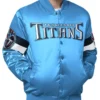 Triple Option Tennessee Titans Full Snap Varsity Satin Jacket