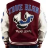True Religion Maroon Varsity Jacket