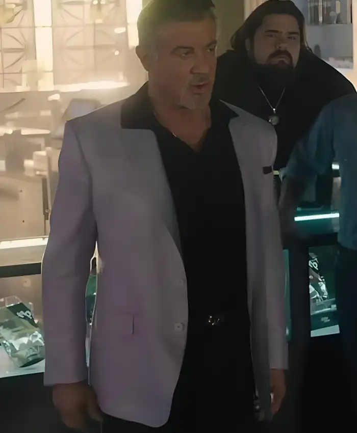 Tulsa King Sylvester Stallone Purple Coat