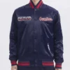 Turn It Up M Classic Rib Cleveland Guardians Navy Satin Jacket