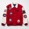 Tuskegee Avirex Red And White Tails Varsity Letterman Jacket