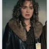Twila Ponies Haley Lu Richardson Shearling Black Leather Jacket