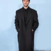 Twinless 2025 Dylan OBrien Black Trench Coat