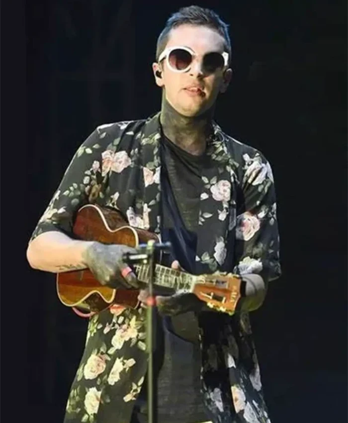 Tyler Joseph Black Flower Shirt