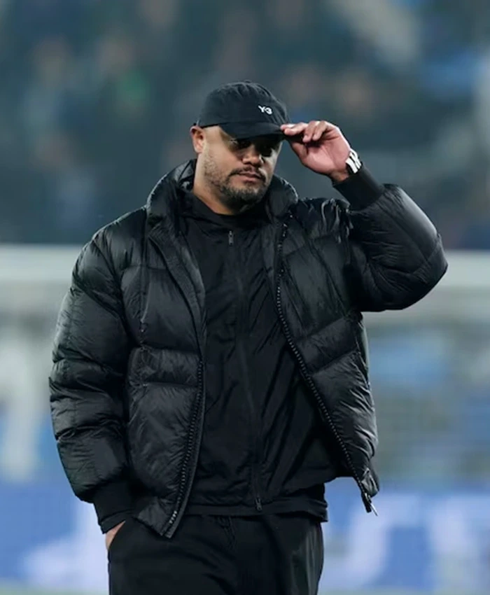 UEFA Champions League Vincent Kompany Puffer Black Jacket