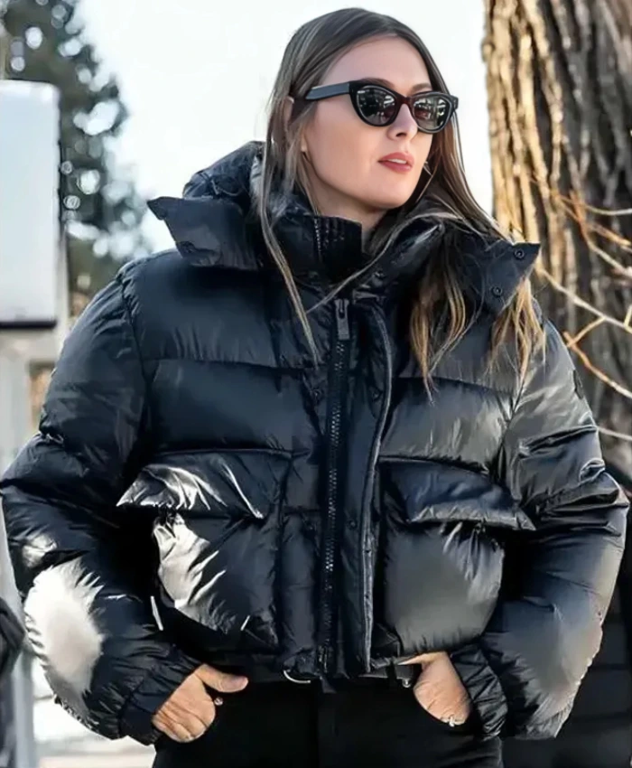 Maria Sharapova Black Puffer Jacket 2026