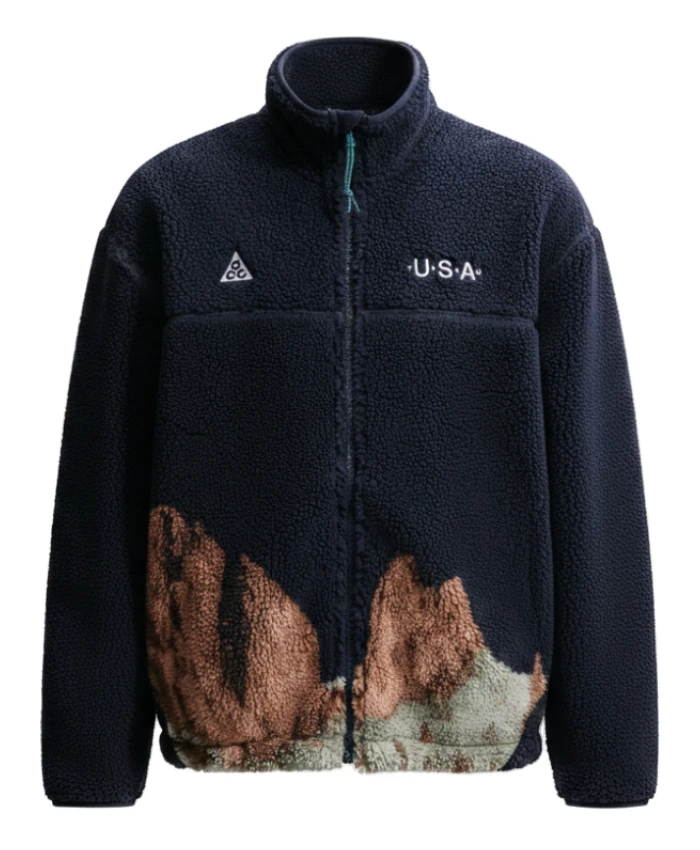 USA Nike Colorado Mountains Windproof Zip Up Fleece Jacket