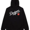 Undefeated X New Era X Lon Angeles Dodgers Stacked Logo Black Hoodie