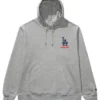 Undefeated X New Era X Lon Angeles Dodgers Stacked Logo Grey Hoodie