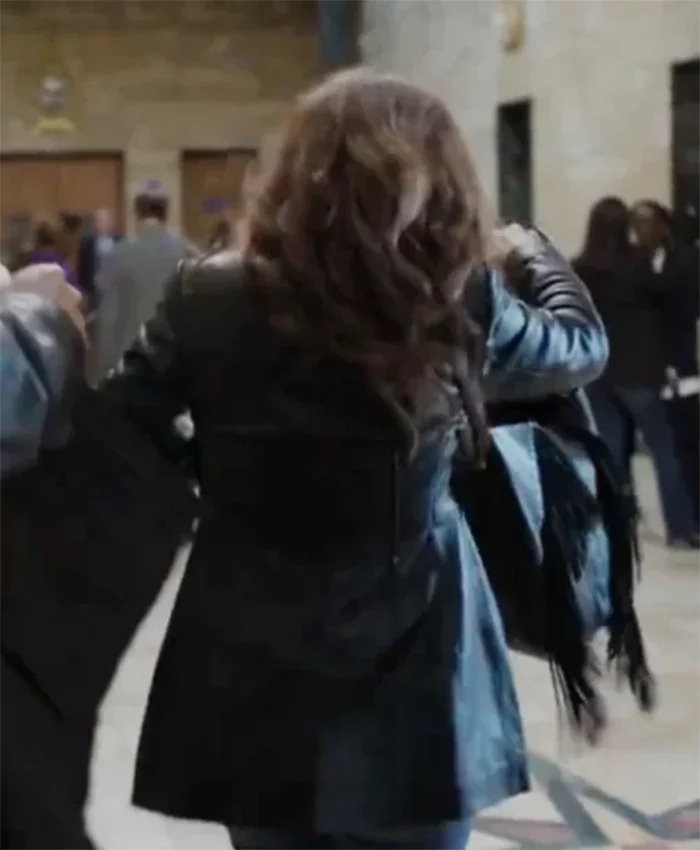 Unforgivable 2025 Anna Friel Leather Blazer