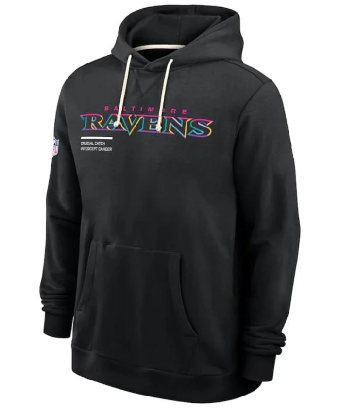 Unisex Crucial Catch Baltimore Ravens 2025 Sideline Black Hoodie