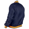 Unisex Golden State Warriors Navy Satin Bomber Jacket