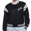 Utah Jazz Printed Logo Satin Varsity Jacket