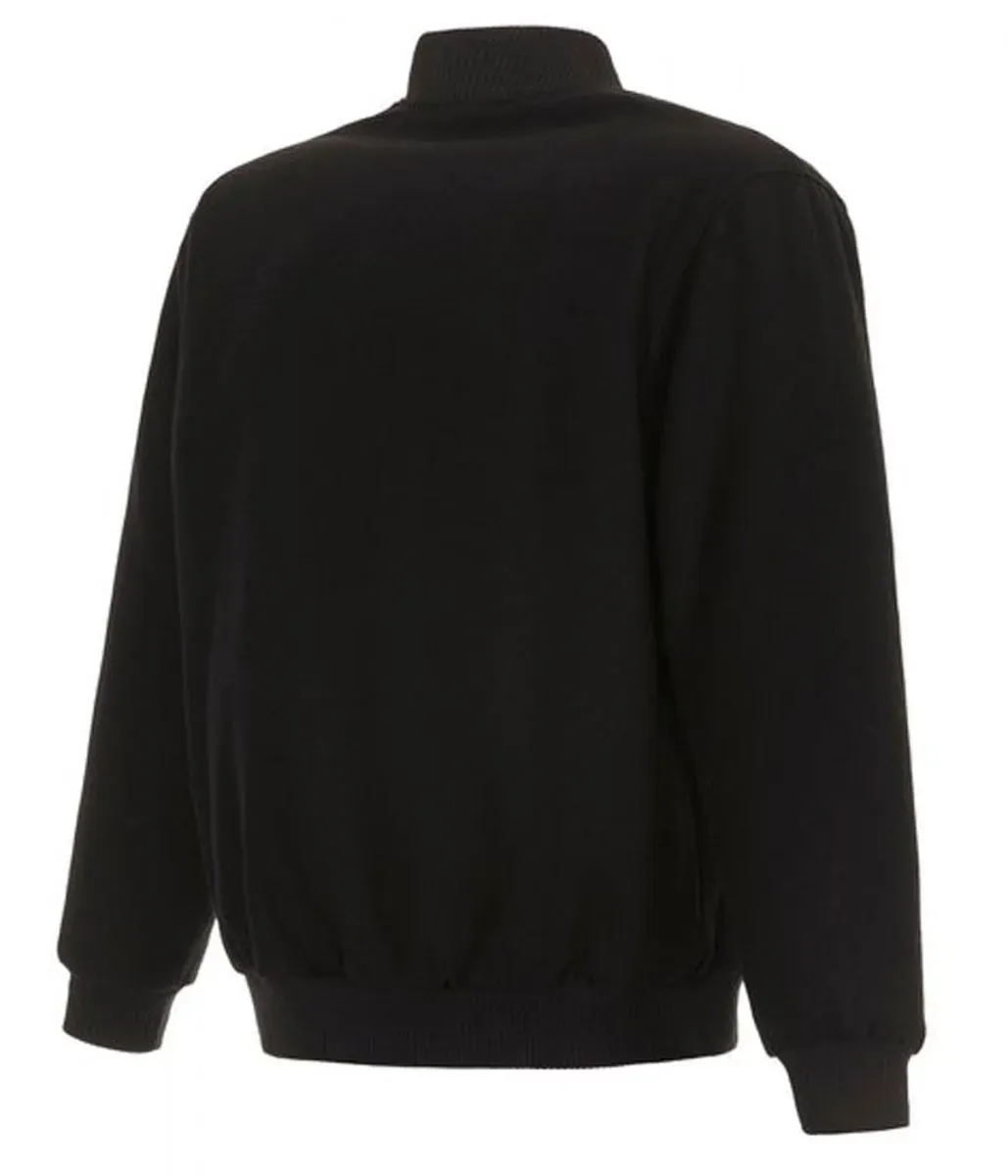 Varsity Brooklyn Nets Black Wool Jacket Back