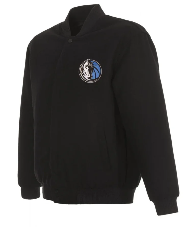 Varsity Dallas Mavericks Black Wool Jacket